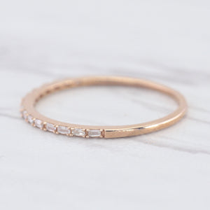 Airy Thin Diamond Baguette Ring