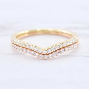 Airy Thin Curved Diamond Shadow Band